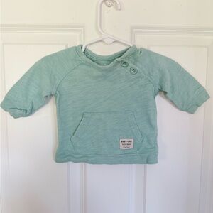 GAP Seafoam Baby Sweatshirt Soft Cotton Blend - Size 0-3 months